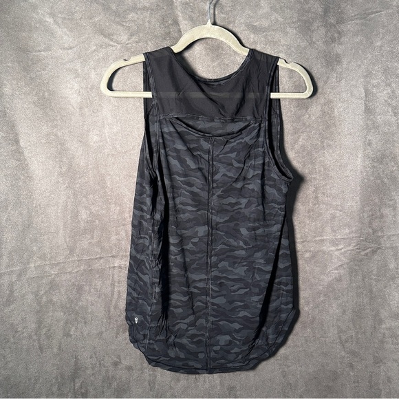 Lululemon Sculpt Tank Mesh Training Top Sequoia Camo Black Size 6 Athleisure - Picture 11 of 14